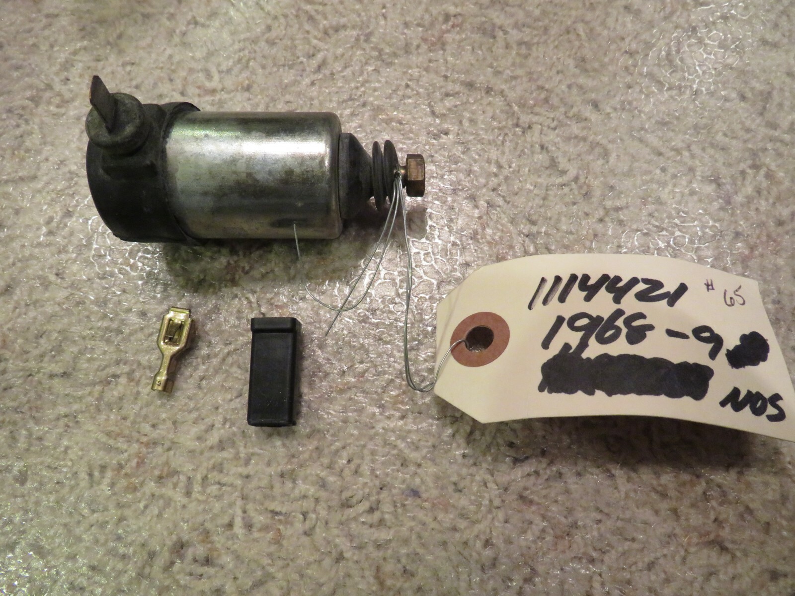 68-70 C3 Corvette Idle Stop Solenoid--GM #1114421--NOS--NCRS