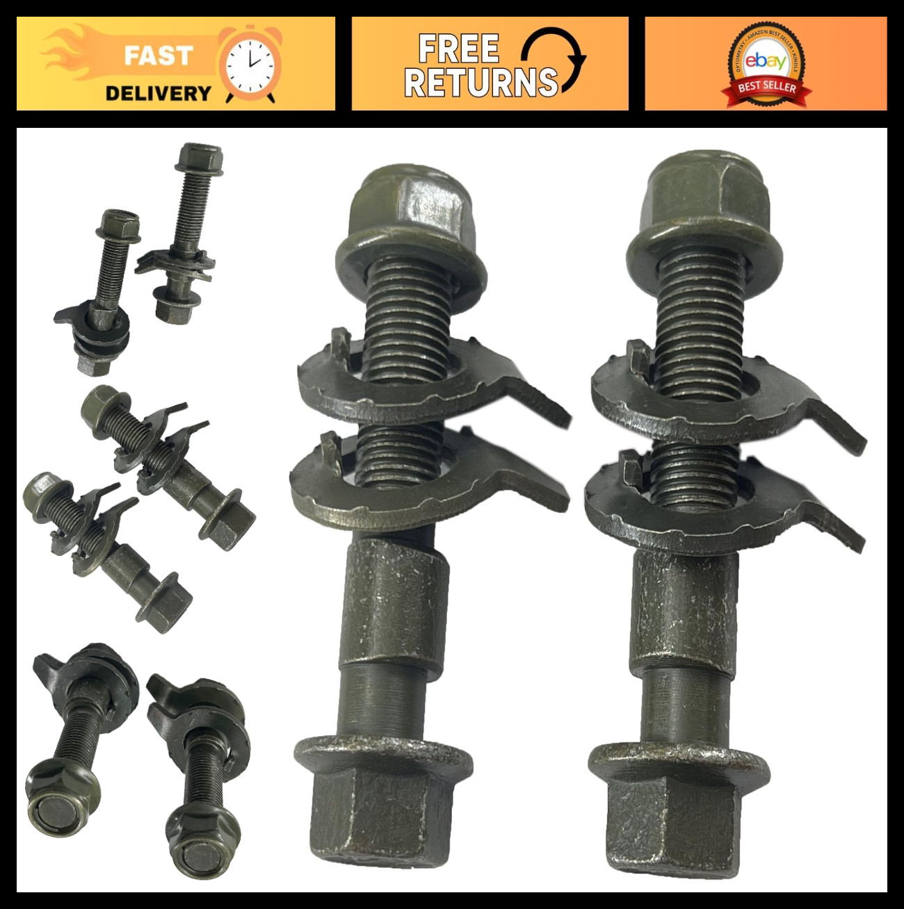 2pcs 16mm Adjustable Camber Correction Kit for Front Wheels - Fits Multiple Mode 2pcs 16mm Adjustable Camber Correction Kit for Front Wheels - Fits Multiple Mode