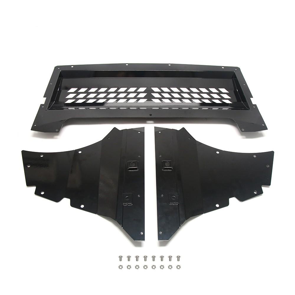 Oil Cooler Skid Plate Underhood Shield For 18-21 BMW M2 F87 3Piece Kit Aluminium