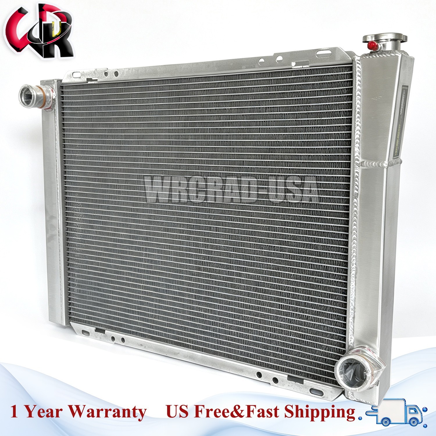 2 Rows Universal Full Aluminum Radiator Fit Chevy GM  26