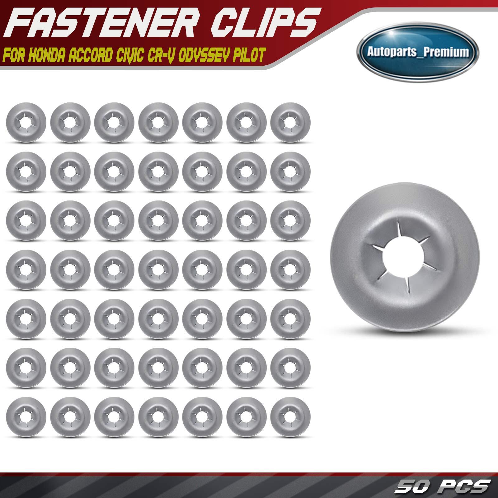 50Pcs 3mm Metal Push Nuts Clip Emblem Retainer Fasteners for Honda Accord Civic