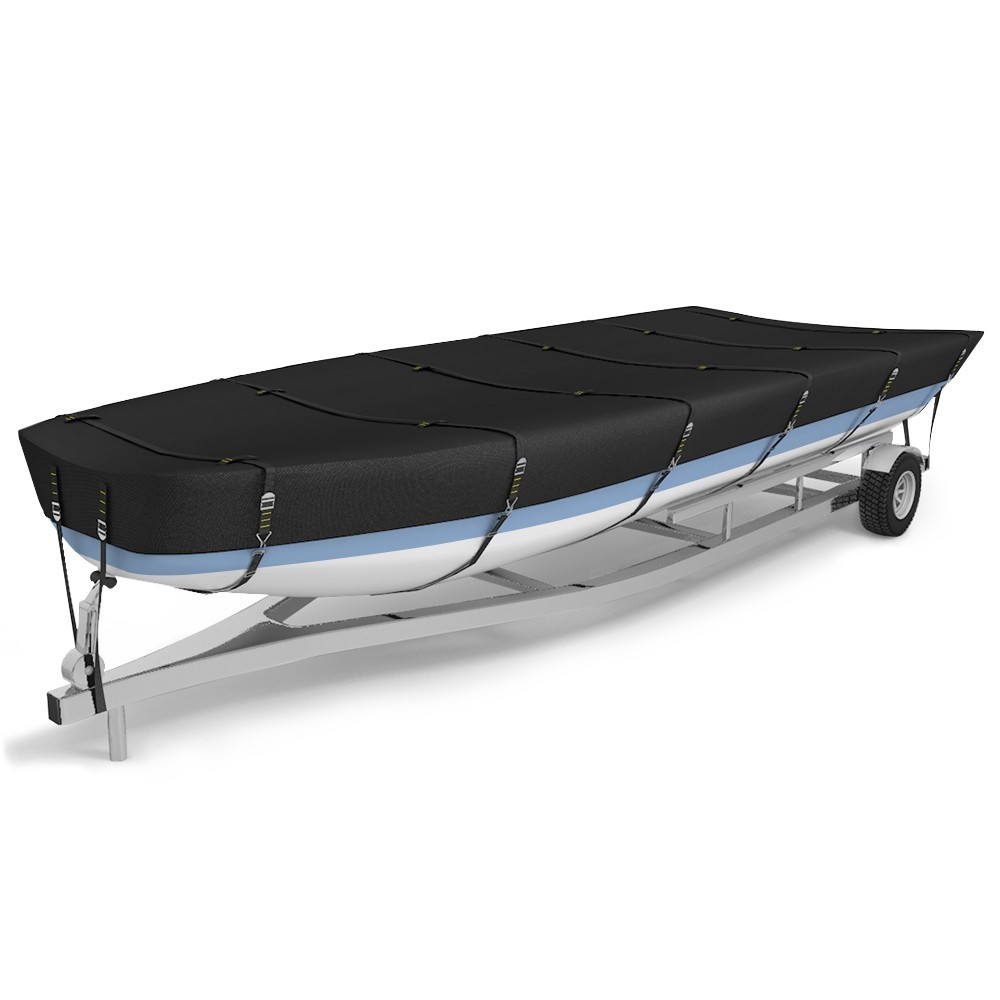 900D Marine Grade Fade and Tear Resistant Trailerable Jon Boat Cover
