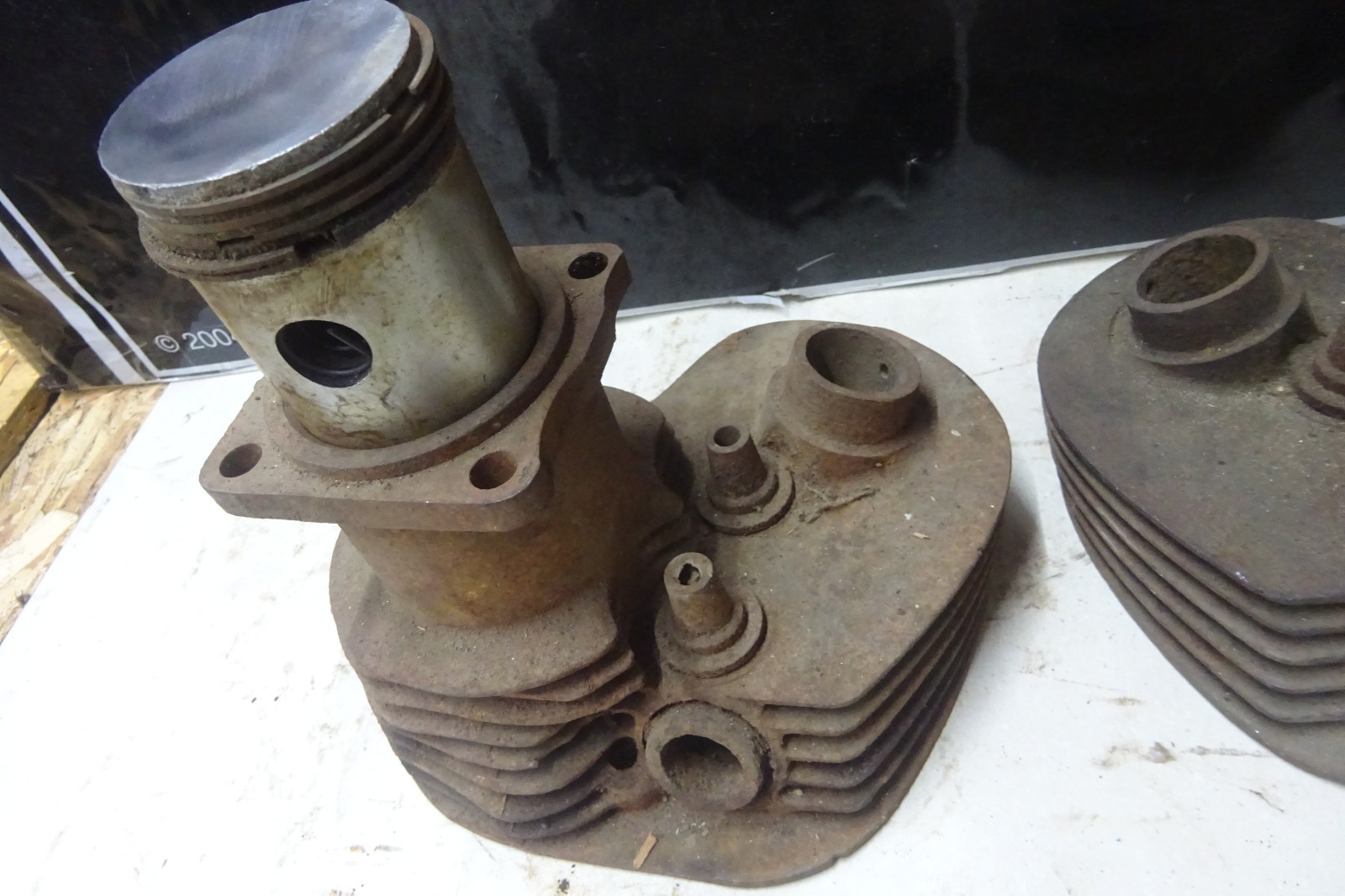 Harley Davidson VINTAGE INDIAN 741 Model USED FRONT/REAR CAST IRON Cylinders