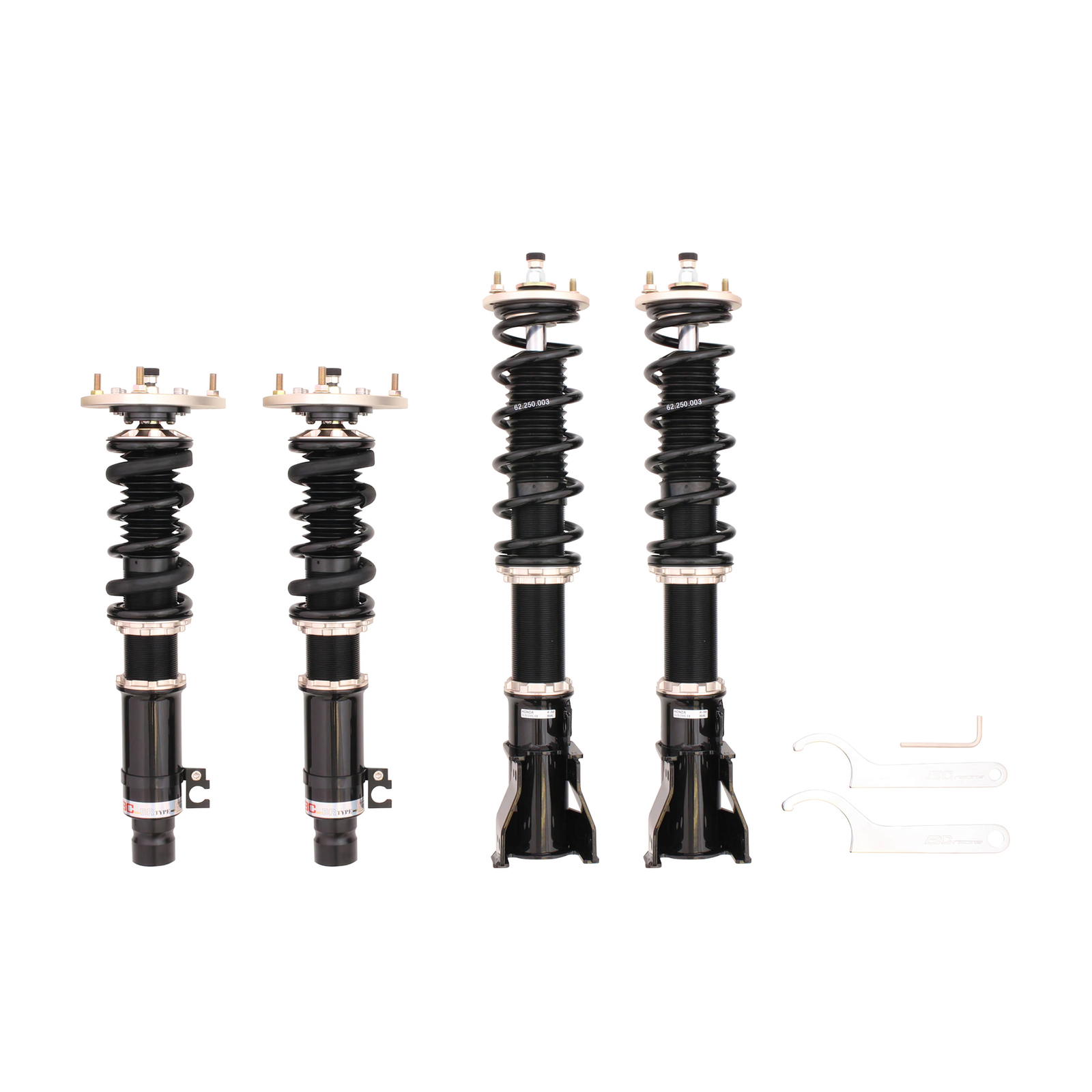 BC Racing BR Series Adjustable Coilovers Shocks Kit For 1973-1979 Honda Civic