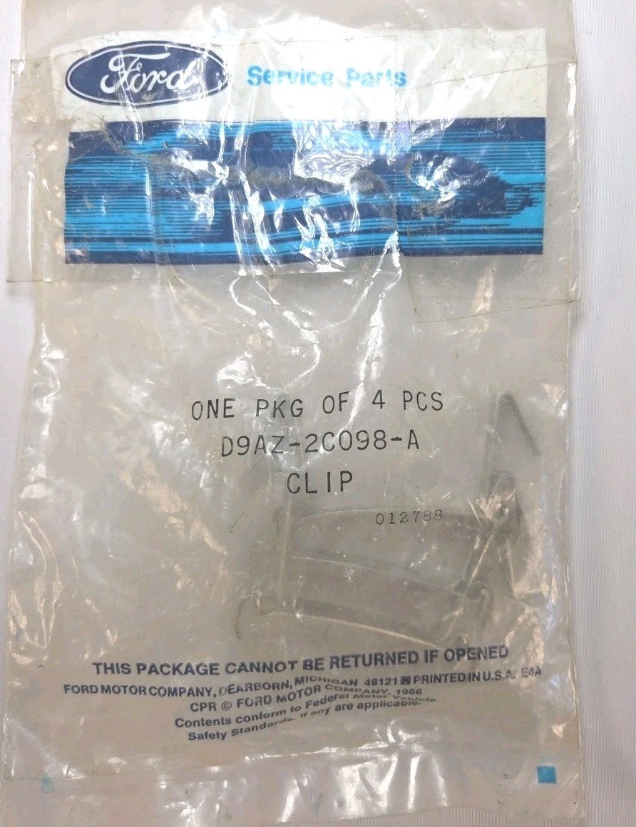 3 Pcs Genuine Ford Brake Pad Anti Rattle Clips Front NOS D9AZ-2C098-A. 3 Pcs Genuine Ford Brake Pad Anti Rattle Clips Front NOS D9AZ-2C098-A.
