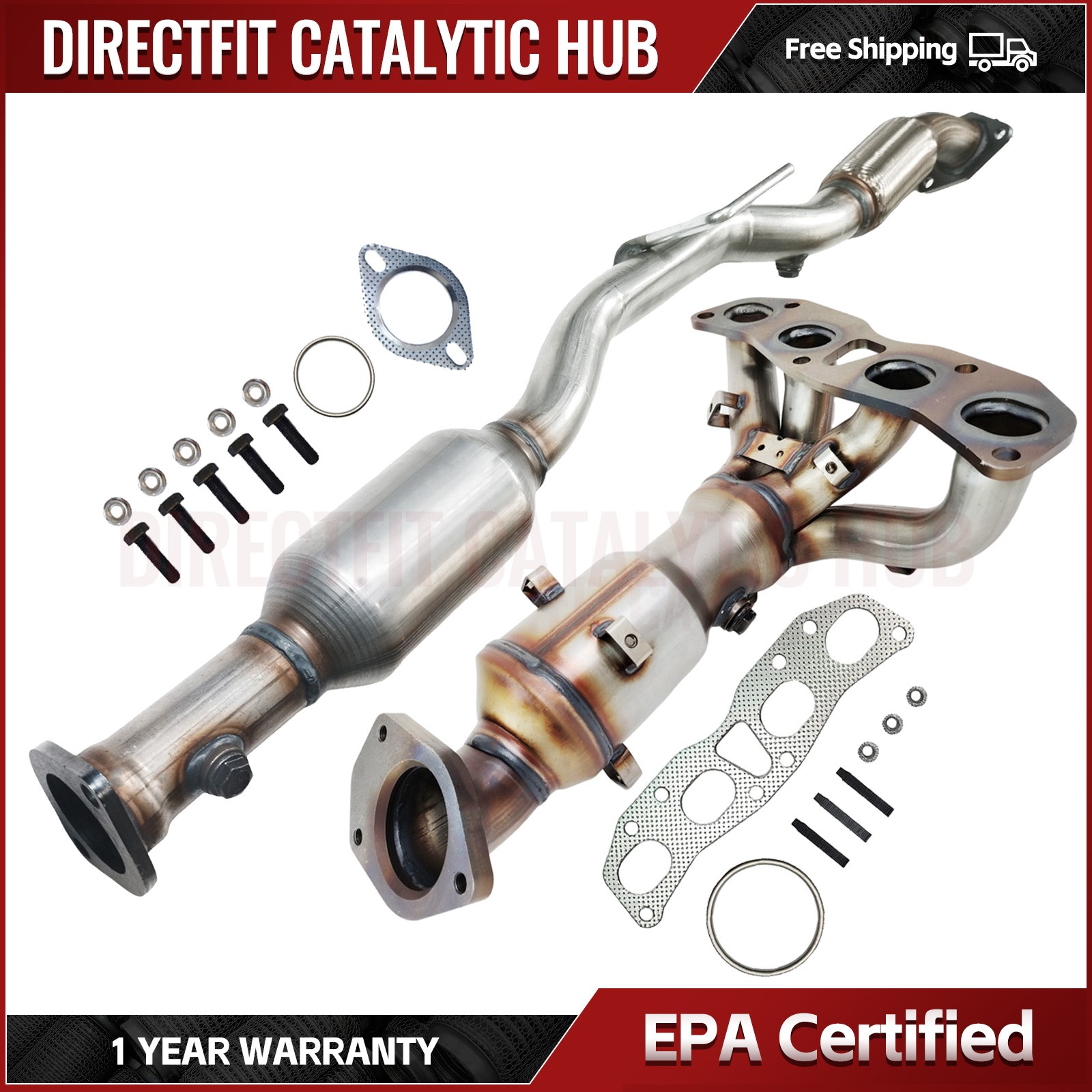 2x Catalytic Converter For 2013-2016 Nissan Altima 2.5L Front & Rear