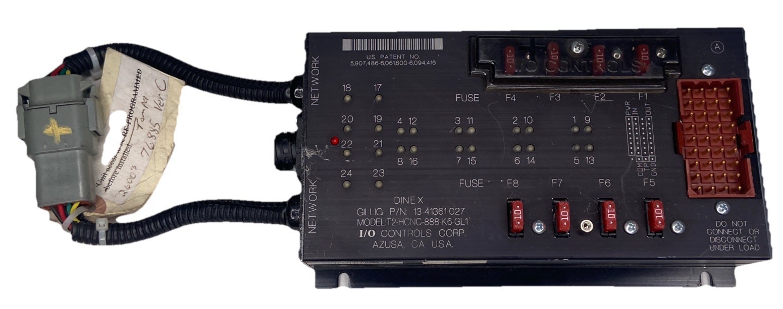 Gillig Dinex 13-41361-027 I/O Control Module, D2 Model T2-HCNC-888-K6-GL1