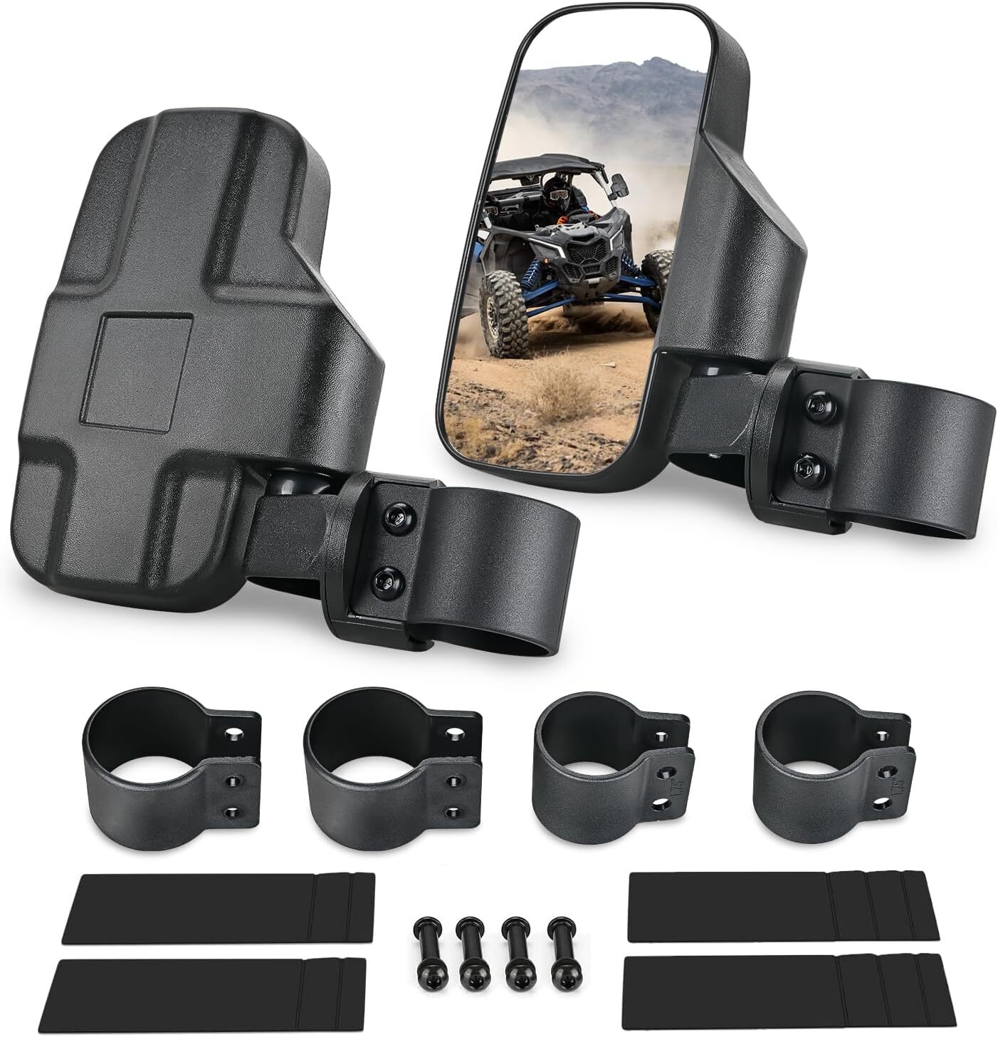 Nilight UTV Side Mirrors Offroad Rear View Mirrors, Universal Fits White 