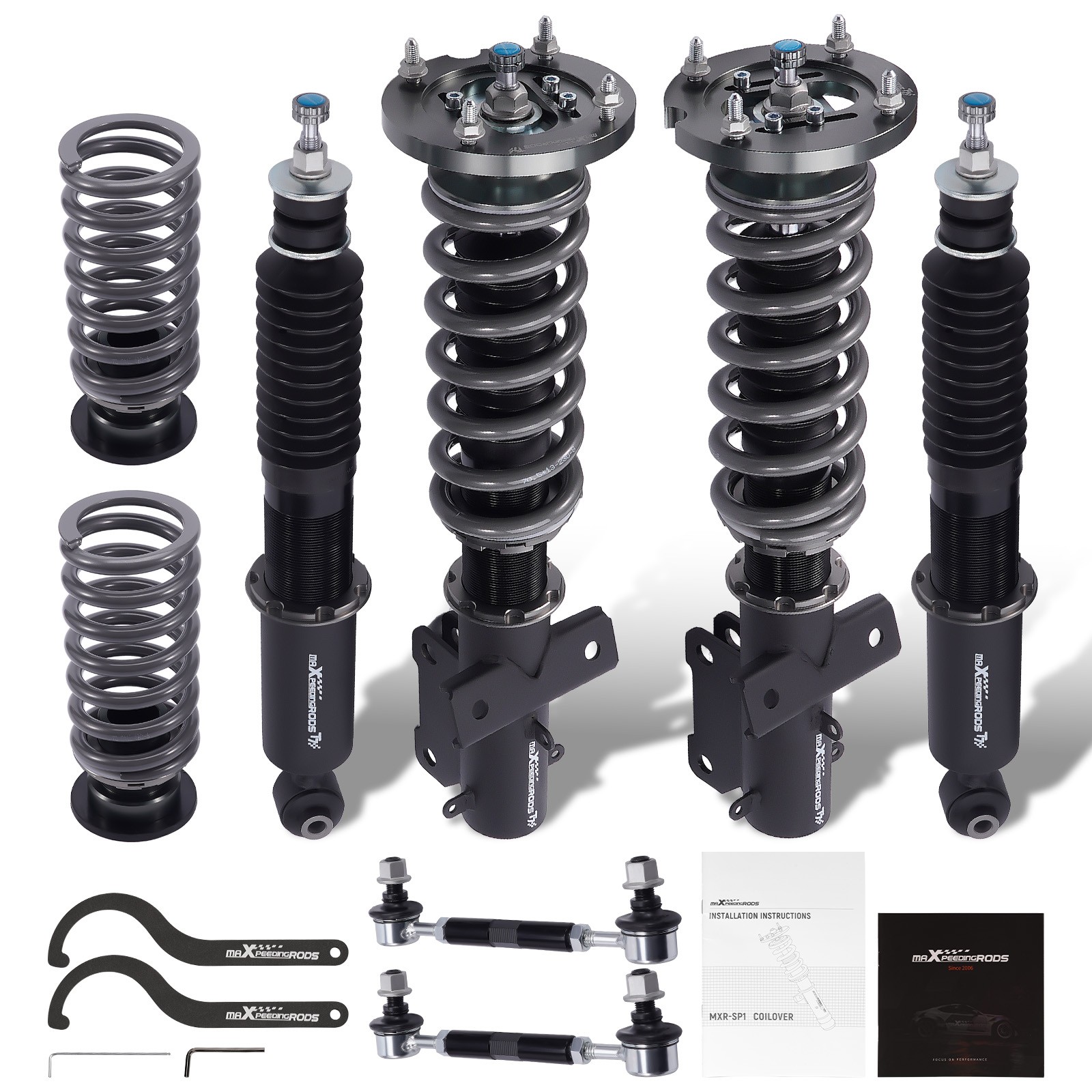 MaXpeedingrods T7 Coilovers 24 Way Damper Adjustable For Ford Mustang 2005-2014