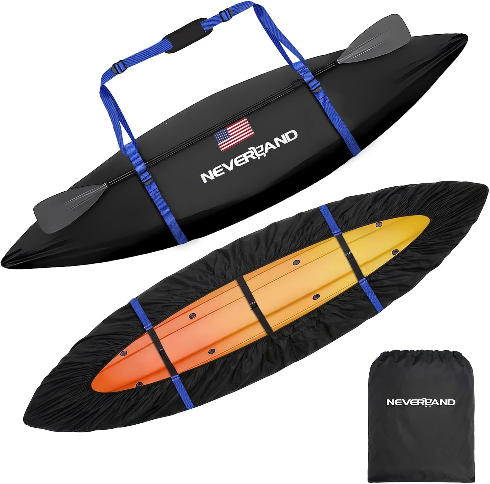 600D Kayak Cover Waterproof Kayak Covers for Outdoor Storage 9.3–10.5 ft