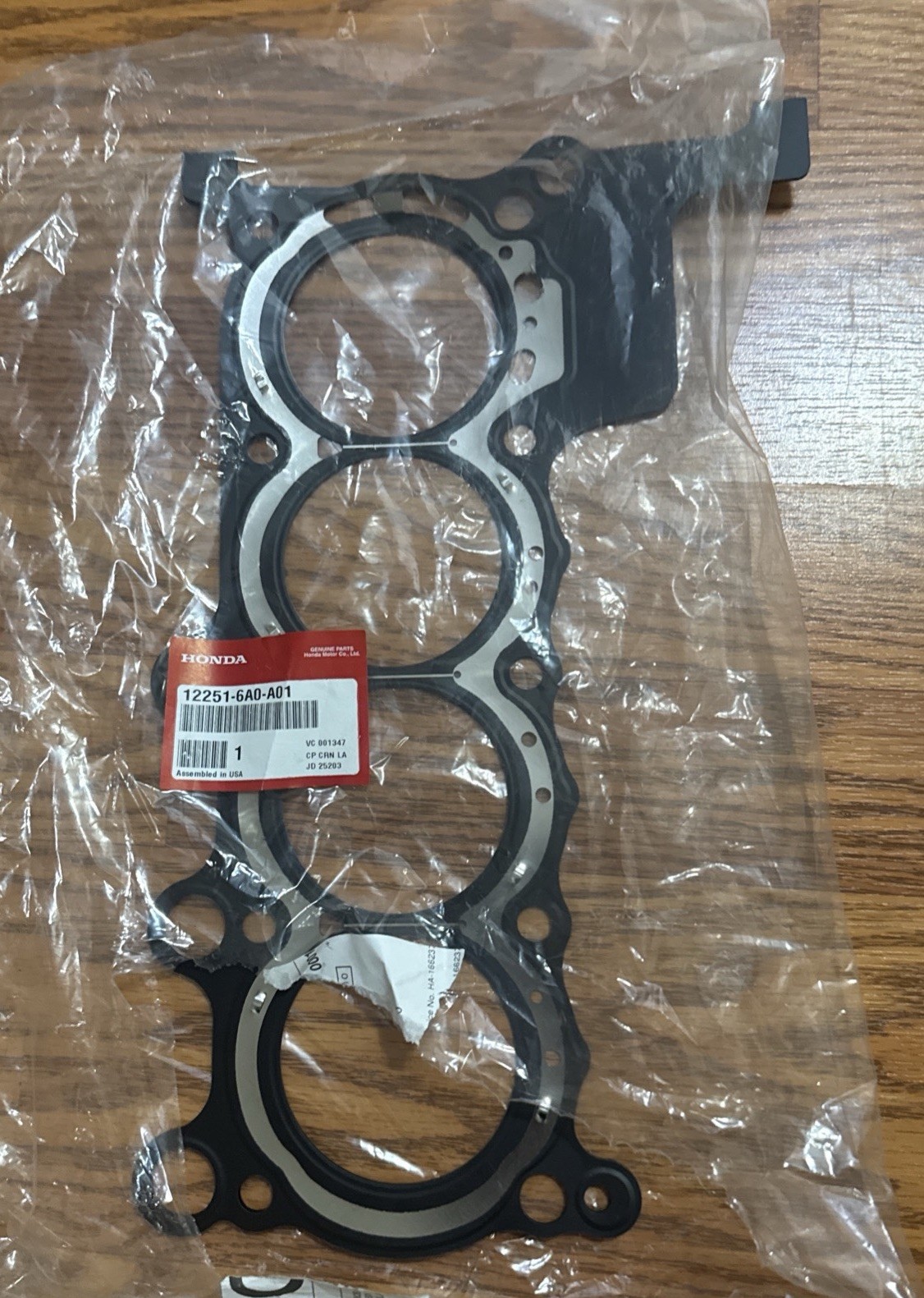 Genuine Honda 12251-6A0-A01 Cylinder Head Gasket 1.5L I4 Turbo Genuine Honda 12251-6A0-A01 Cylinder Head Gasket 1.5L I4 Turbo