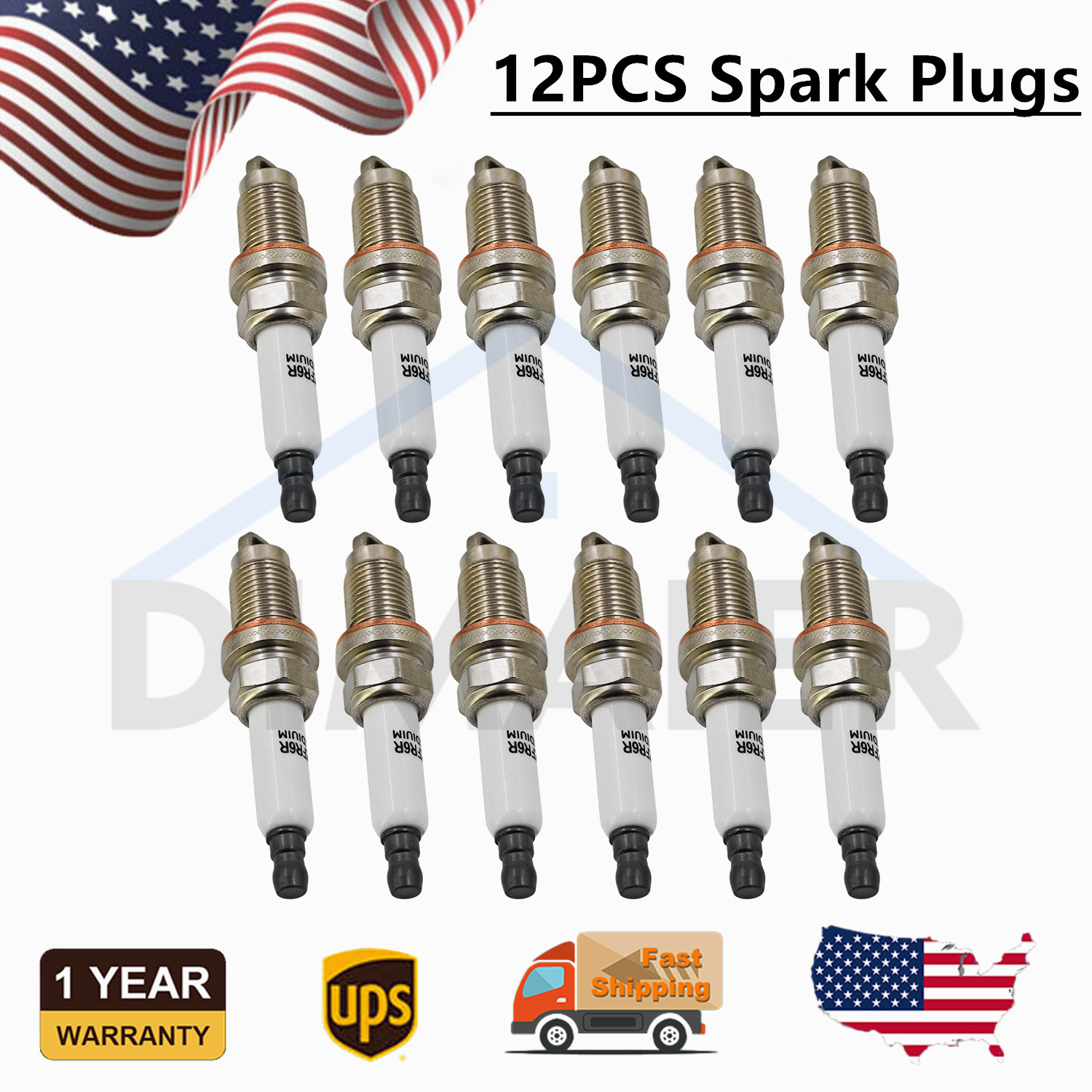 101905600B Spark Plugs 12PCS For 2004-10 Bentley Continental Gt Gtc Flying Spur