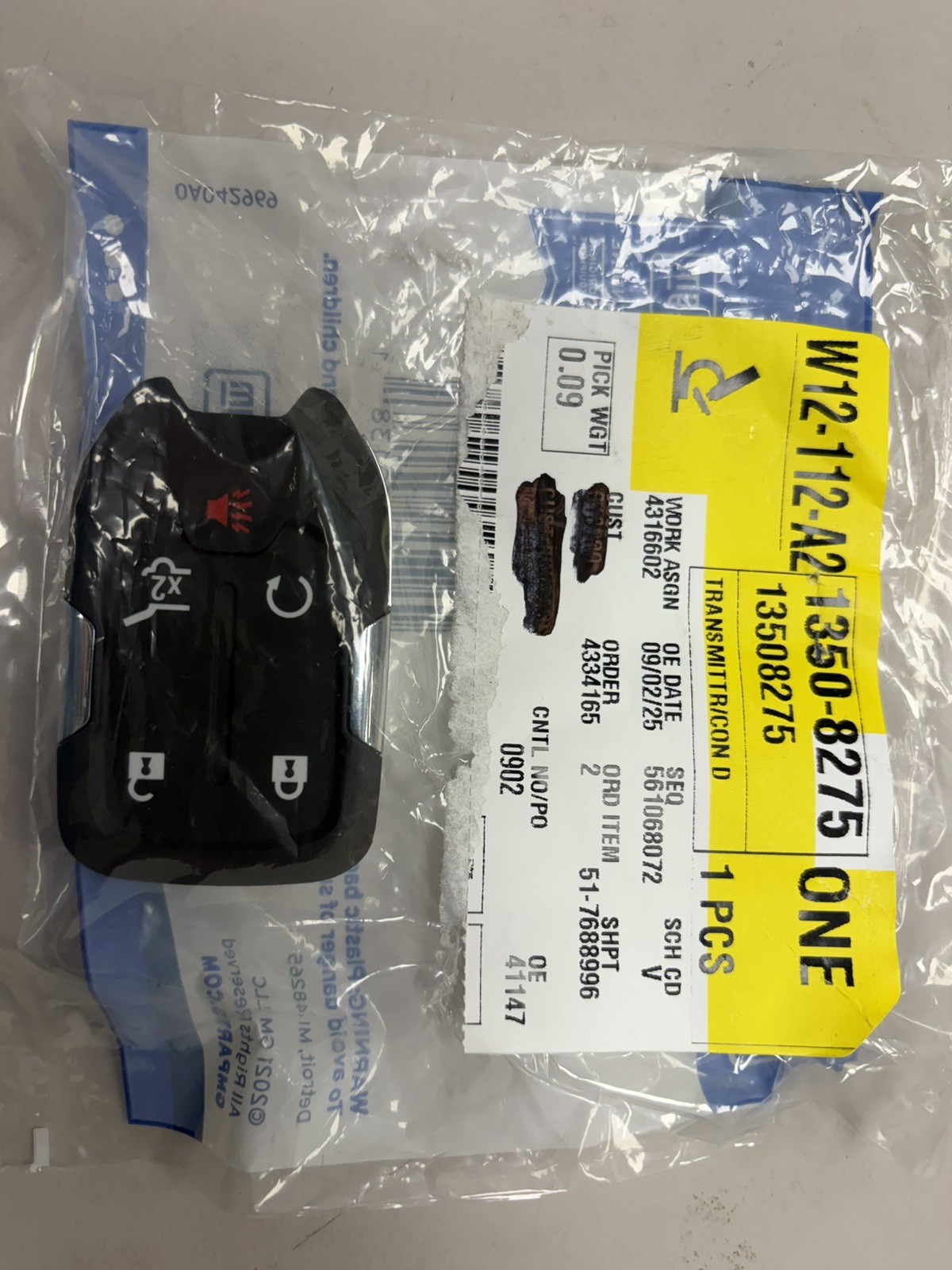 NEW ACDelco Keyless Entry Remote Fob 13508275 GMC Acadia Terrain 433 MHz 18-20