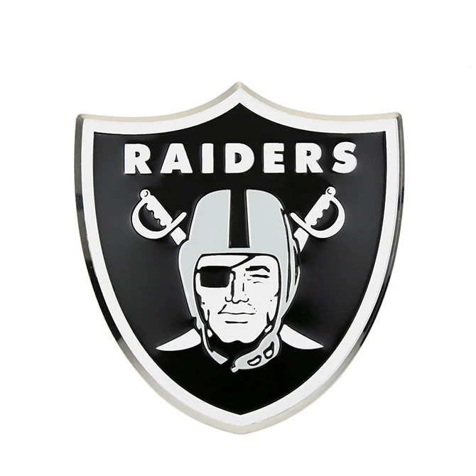 AUTHENTIC NFL OAKLAND RAIDERS Auto Car Truck SUV VAN Real Chrome Metal Emblem AUTHENTIC NFL OAKLAND RAIDERS Auto Car Truck SUV VAN Real Chrome Metal Emblem