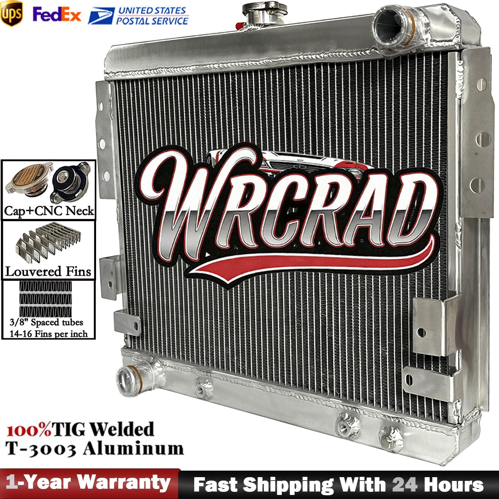 All Aluminum Radiator For 1974-1978 Ford Mustang II V8 5.0L Hardtop GAS 5.0L V8