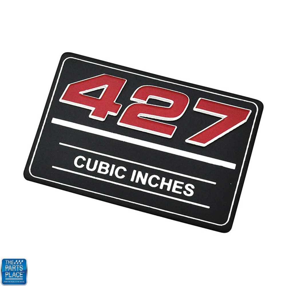 Chevrolet 427 Cubic Inches Valve Cover Metal Insert Decal GM # 12393651