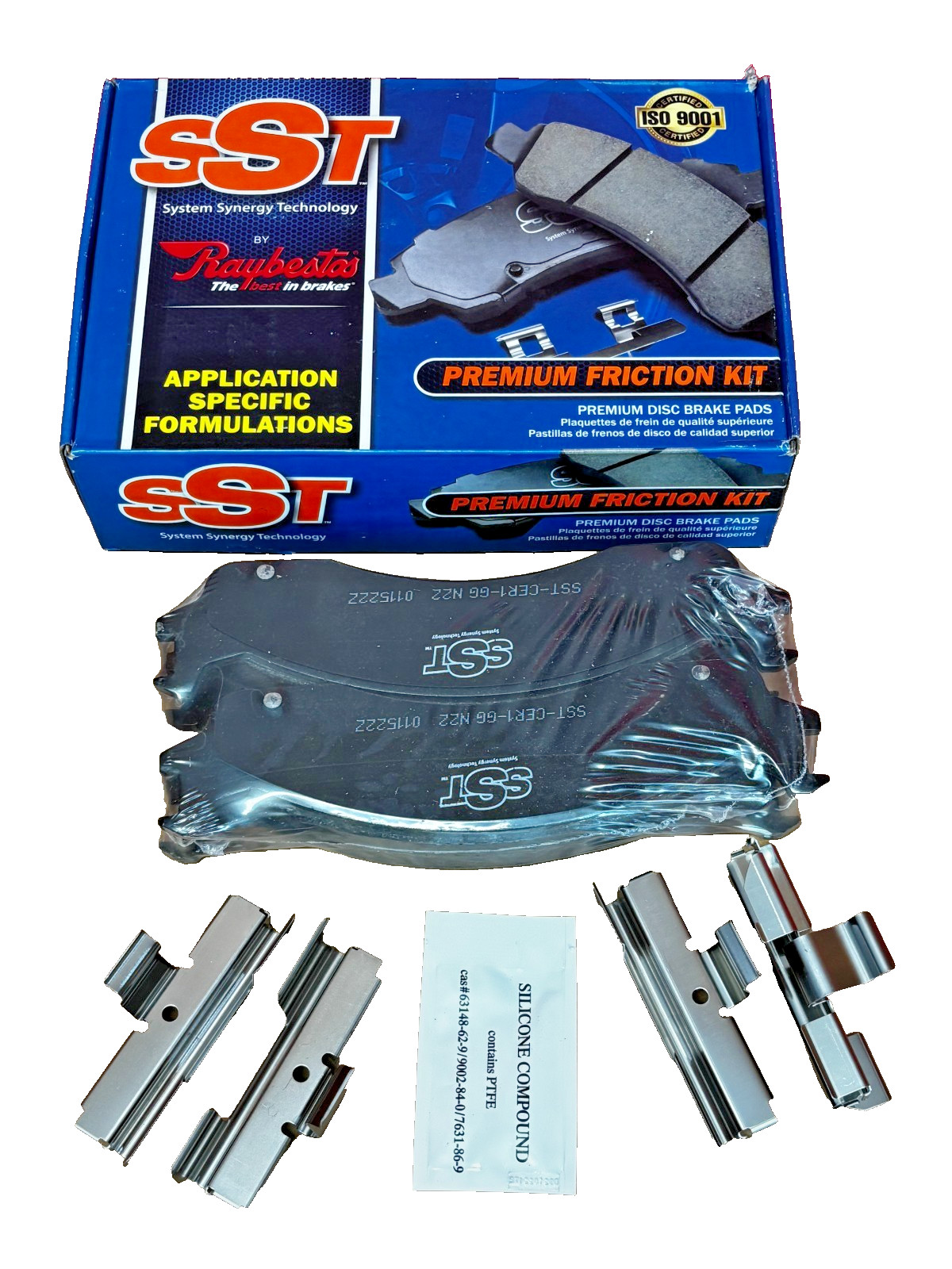 Set of 4 PCS Disc Brake Pad Federated By Raybestos D655C SST Technology Front