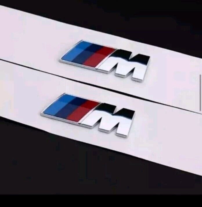 For BMW M emblem silver gloss fender badge side M package 55x20mm emblem 2Pcs For BMW M emblem silver gloss fender badge side M package 55x20mm emblem 2Pcs
