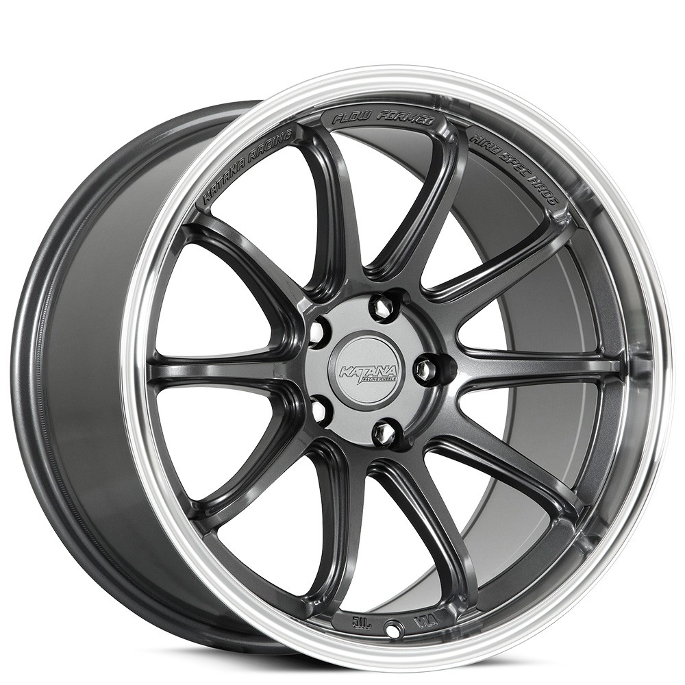 18x9.5/18x10.5 Katana Racing Wheels HR06 Gunmetal Machined Lip Rims (4pcs) A1 18x9.5/18x10.5 Katana Racing Wheels HR06 Gunmetal Machined Lip Rims (4pcs) A1