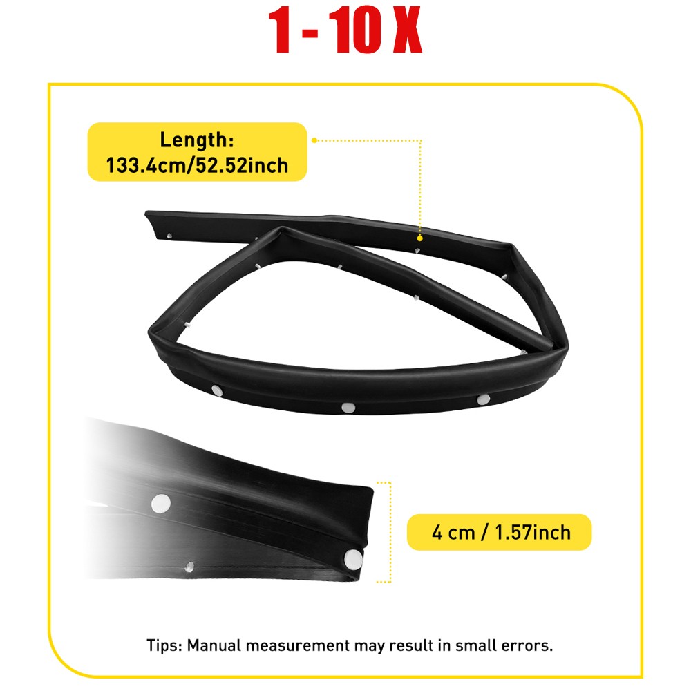 1-10 Rubber Front Engine Hood Weatherstrip Seal Black Fit Honda Accord 2018-2022