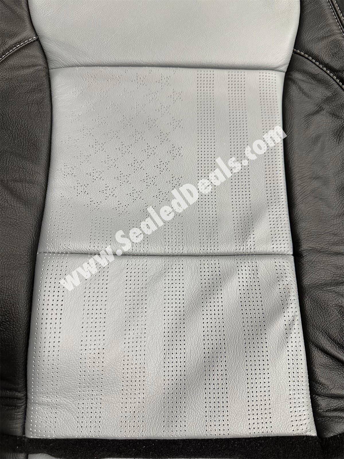 American Flag Perforated Leather Seat Covers for 2021-24 Ford F150 SuperCrew XLT