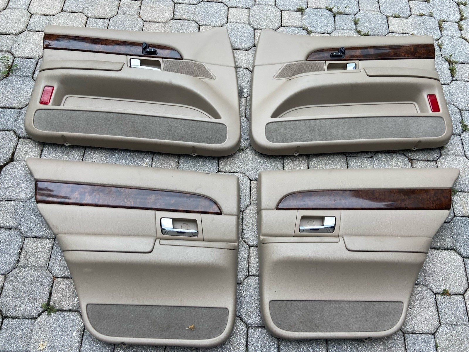 2003-2008 Mercury Grand Marquis Set of 4 Door Panels Beige