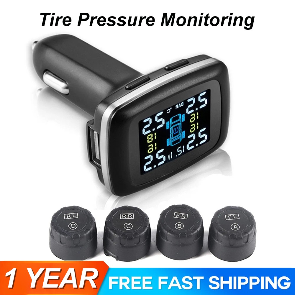 Wireless Tire Pressure Monitoring System for Vehicles with 4PCS External Sensors