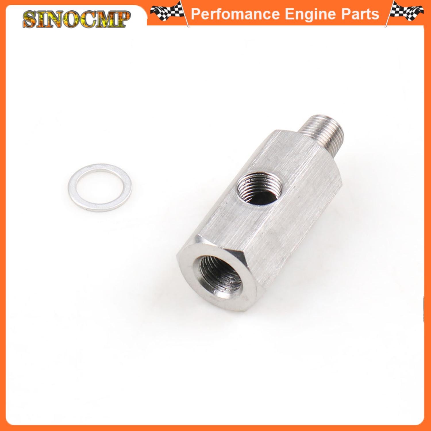 Stainless Steel 1/8'' NPT Oil Pressure Sensor Sendor Tee Adapter to 1/8 NPT