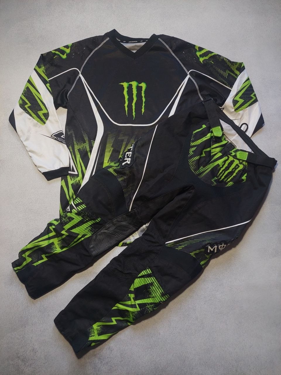 Vintage O'Neal Ricky Dietrich Monster Energy Motocross Set Jersey Pants Size L
