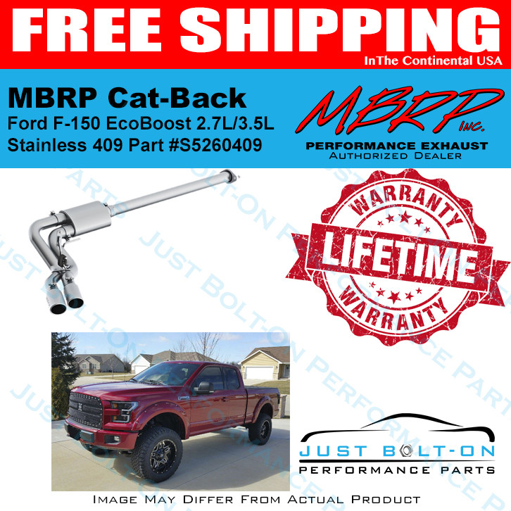 MBRP 2015-2020 F-150 5.0L EcoBoost 2.7L 3.5L Front of Rear Wheel 409 S5260409