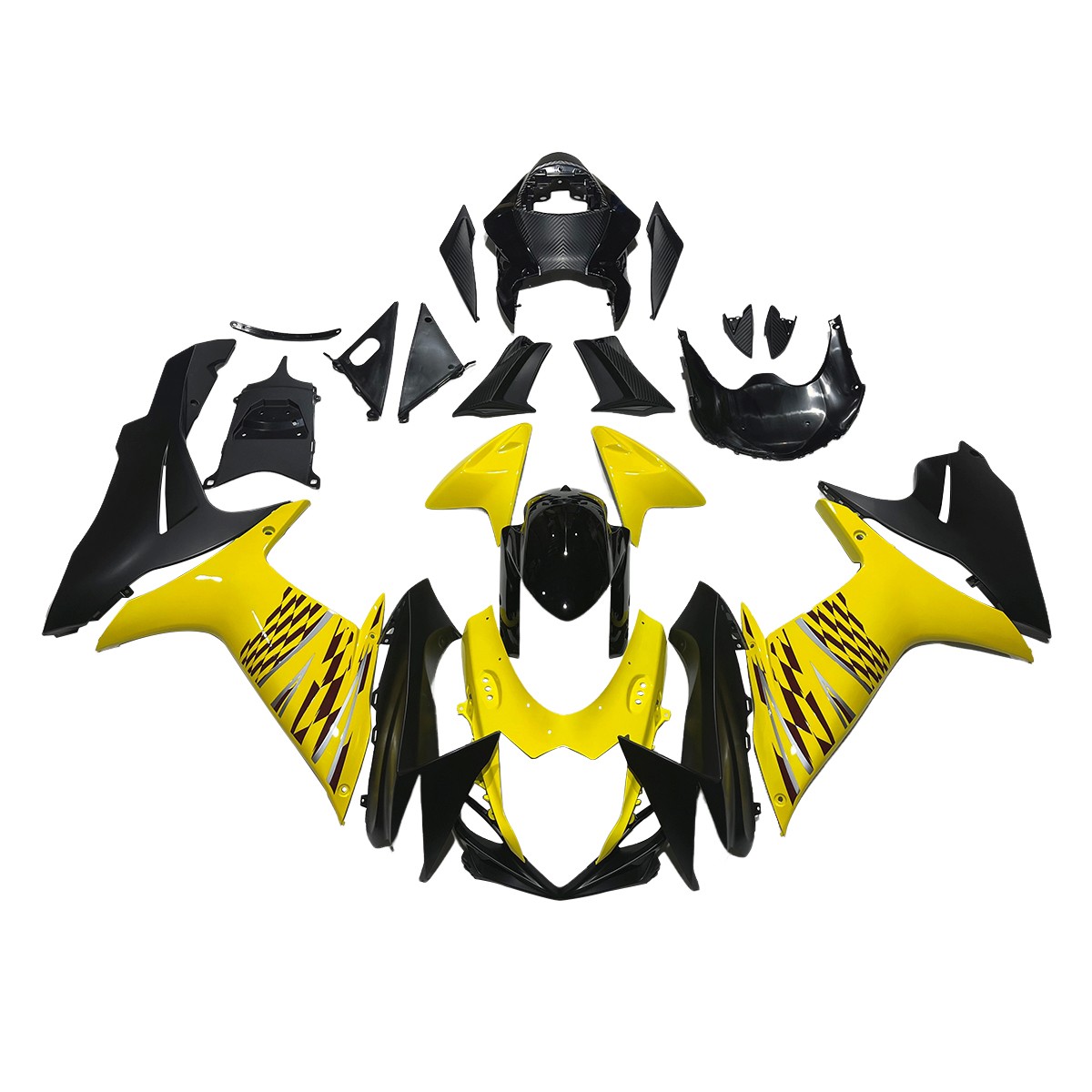 Injection Full Bodywork Fairing For Suzuki GSXR600 GSXR750 K11 2011-2023 Yellow