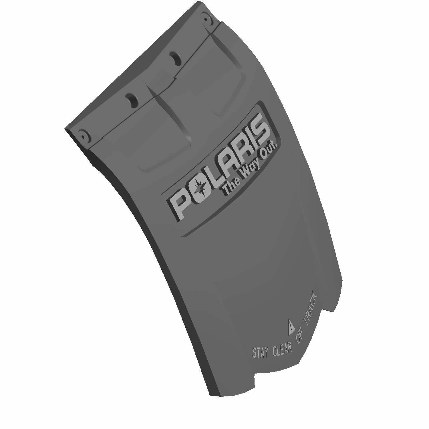 Polaris Snow Flap, Gloss Black, Genuine OEM Part 5438339-070 Polaris Snow Flap, Gloss Black, Genuine OEM Part 5438339-070