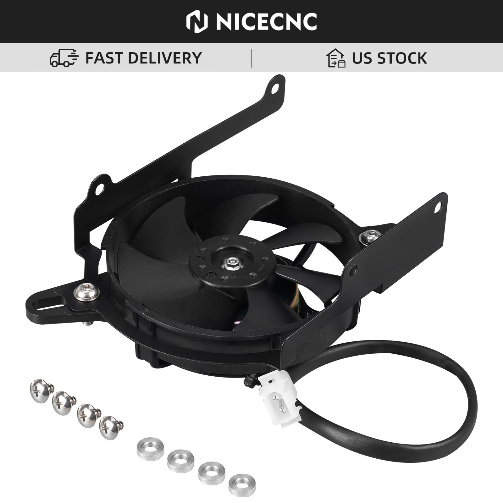 NICECNC Radiator Cooling Fan Kit For KTM 125 250 300 350 450 SX XC F 2023-2025