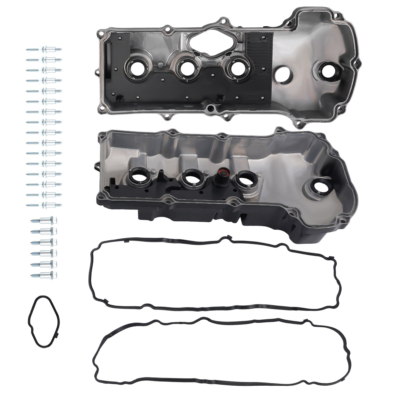 2x Aluminum Engine Valve Cover for Ford Explorer Taurus Flex 3.5L  2015-2019