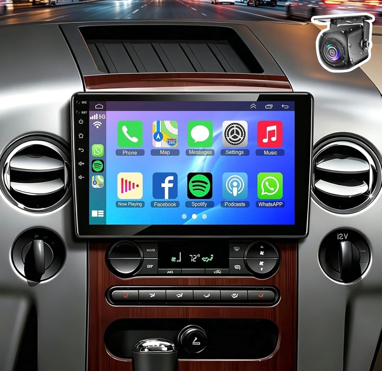 10”Car Radio for Ford F150/F250/F350 2004-2014 Android 15 (8 core+64G) GPS WiFi