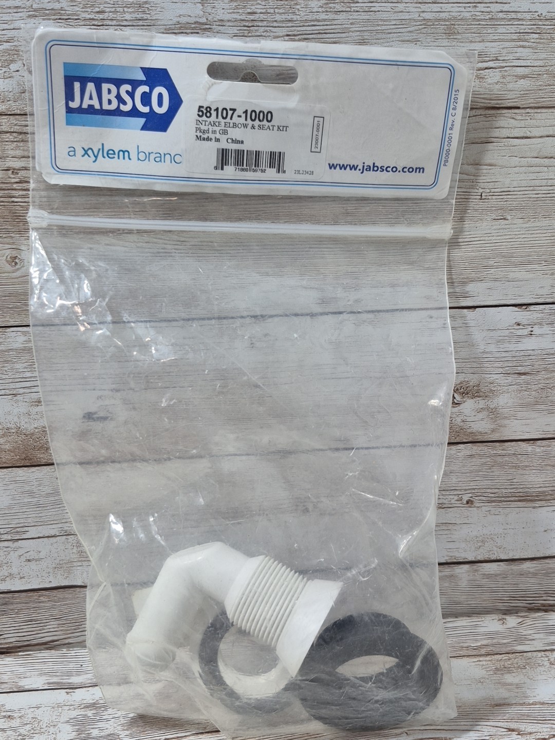 Jabsco 58107-1000 Bowl Spud, Black, Toilet Part