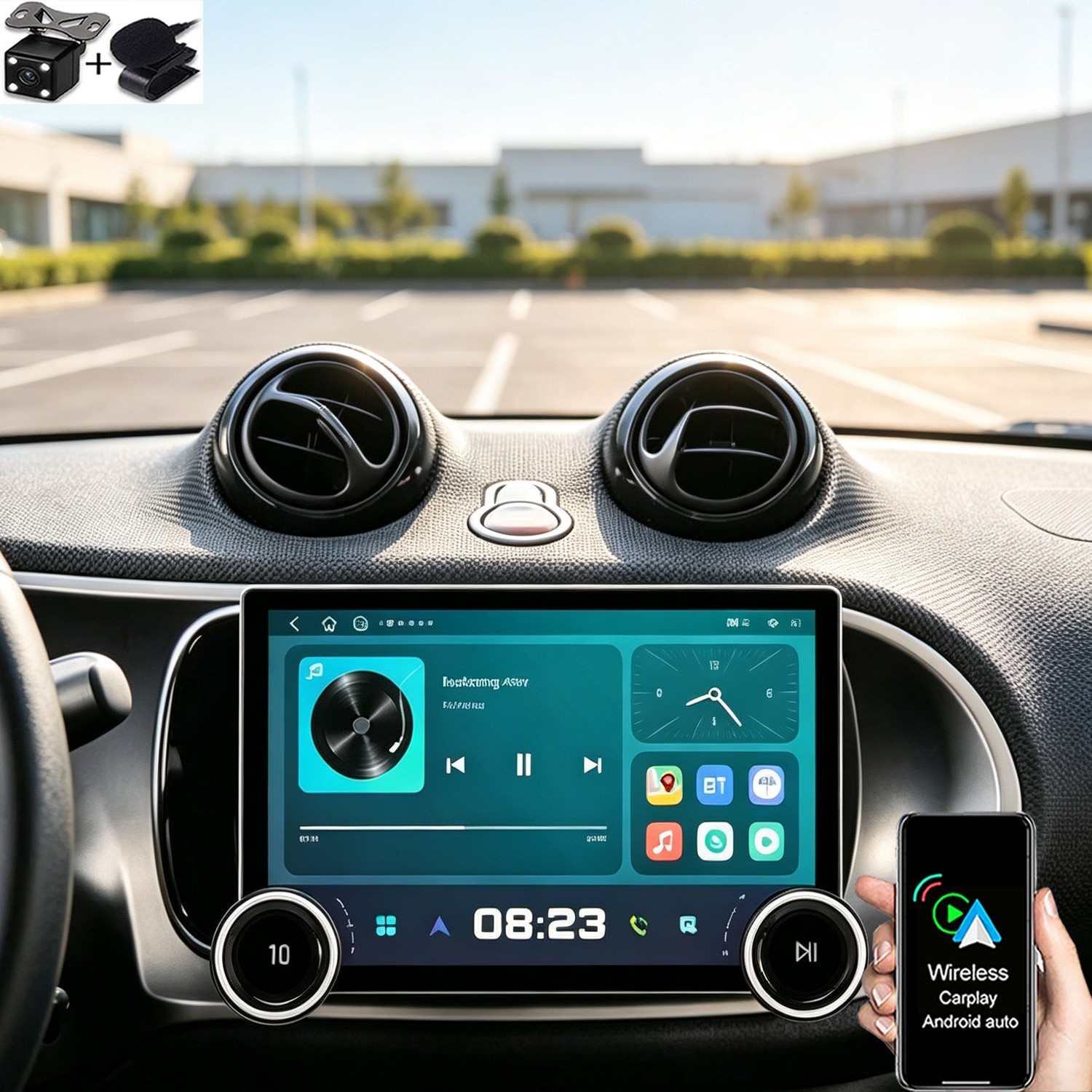 For Mercedes Benz Smart Forfour Fortwo 453 Android 15.0 Car Stereo Radio CarPlay