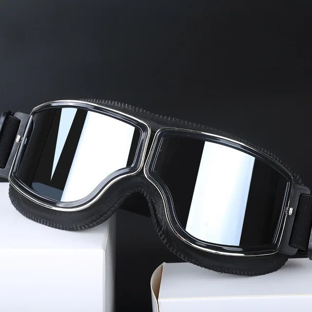 NEW Motorcycle Goggles Vintage Aviator Windproof Riding Glasses Retro Leather NEW Motorcycle Goggles Vintage Aviator Windproof Riding Glasses Retro Leather
