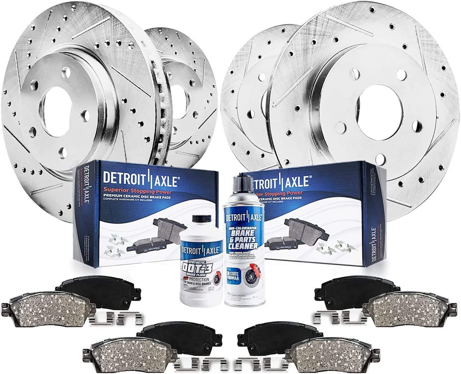 5-Lug Front & Rear Brake Pads Rotors for 2008-2017 Honda Accord 5-Lug Front & Rear Brake Pads Rotors for 2008-2017 Honda Accord