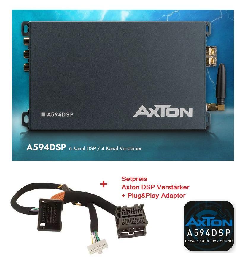 AXTON A594DSP Set Amplifier DSP With Plug & Play Adapter Compatible With BMW