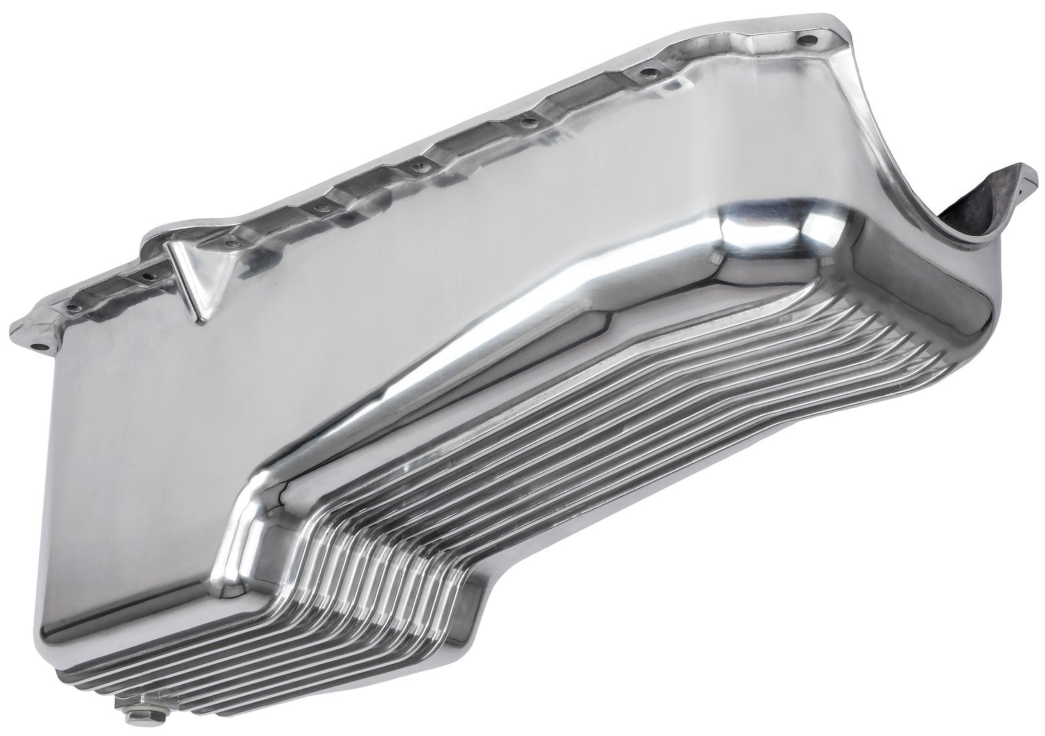 JEGS Finned Aluminum Oil Pan for 1986-2002 Small Block Chevy (Passenger