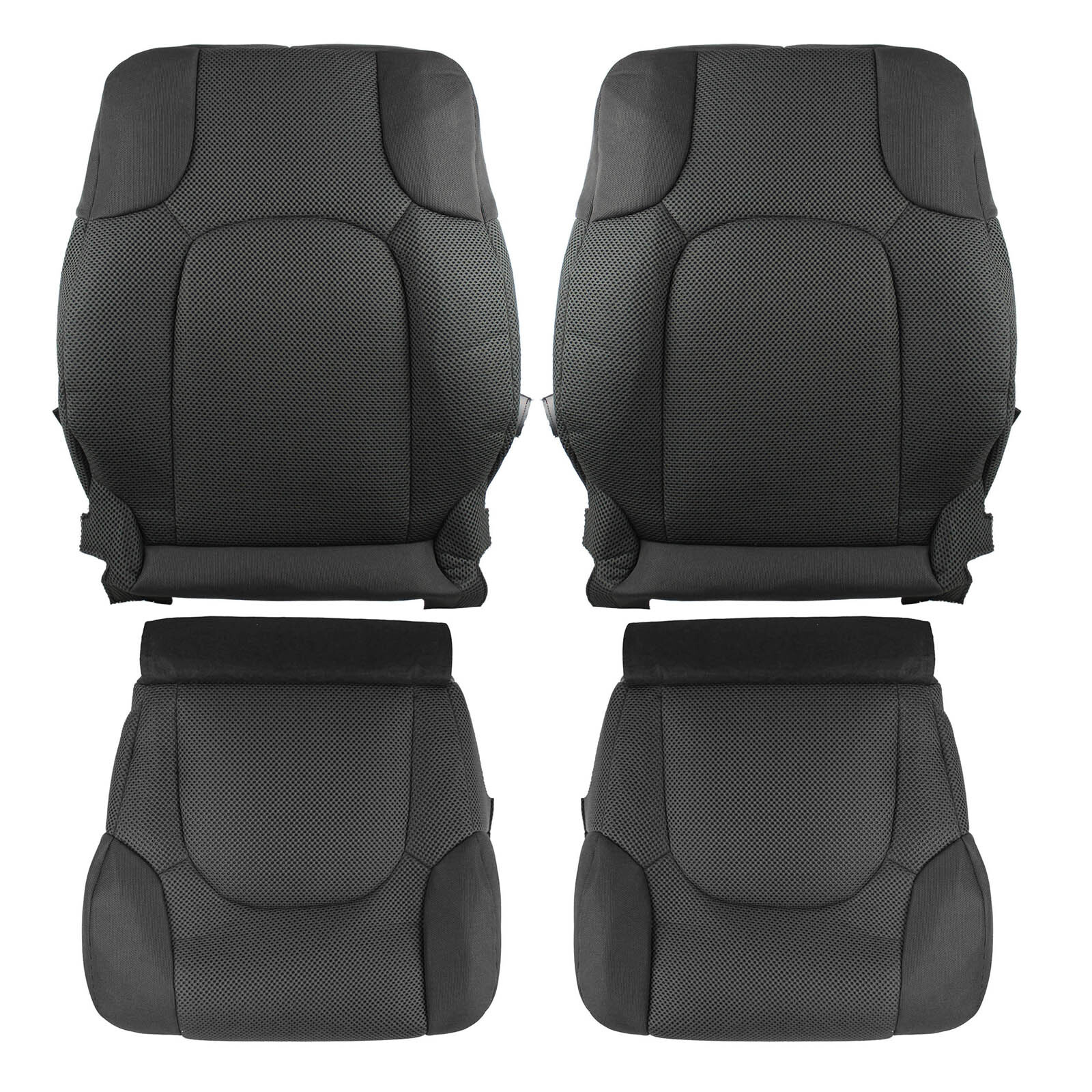 05-19 For Nissan Frontier Driver Passenger Bottom Top Cloth Seat Cover dark grey