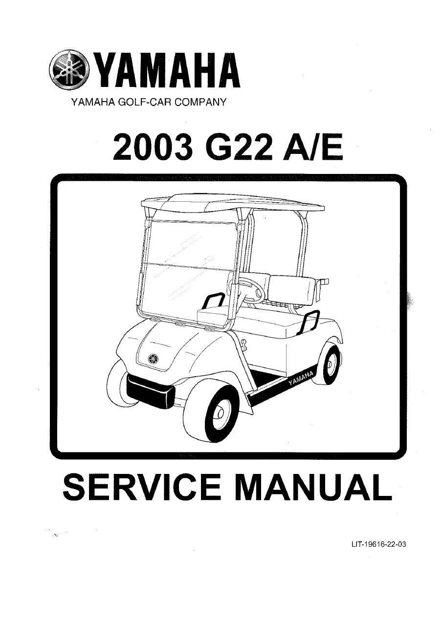 2003 Yamaha G22 Service Manual