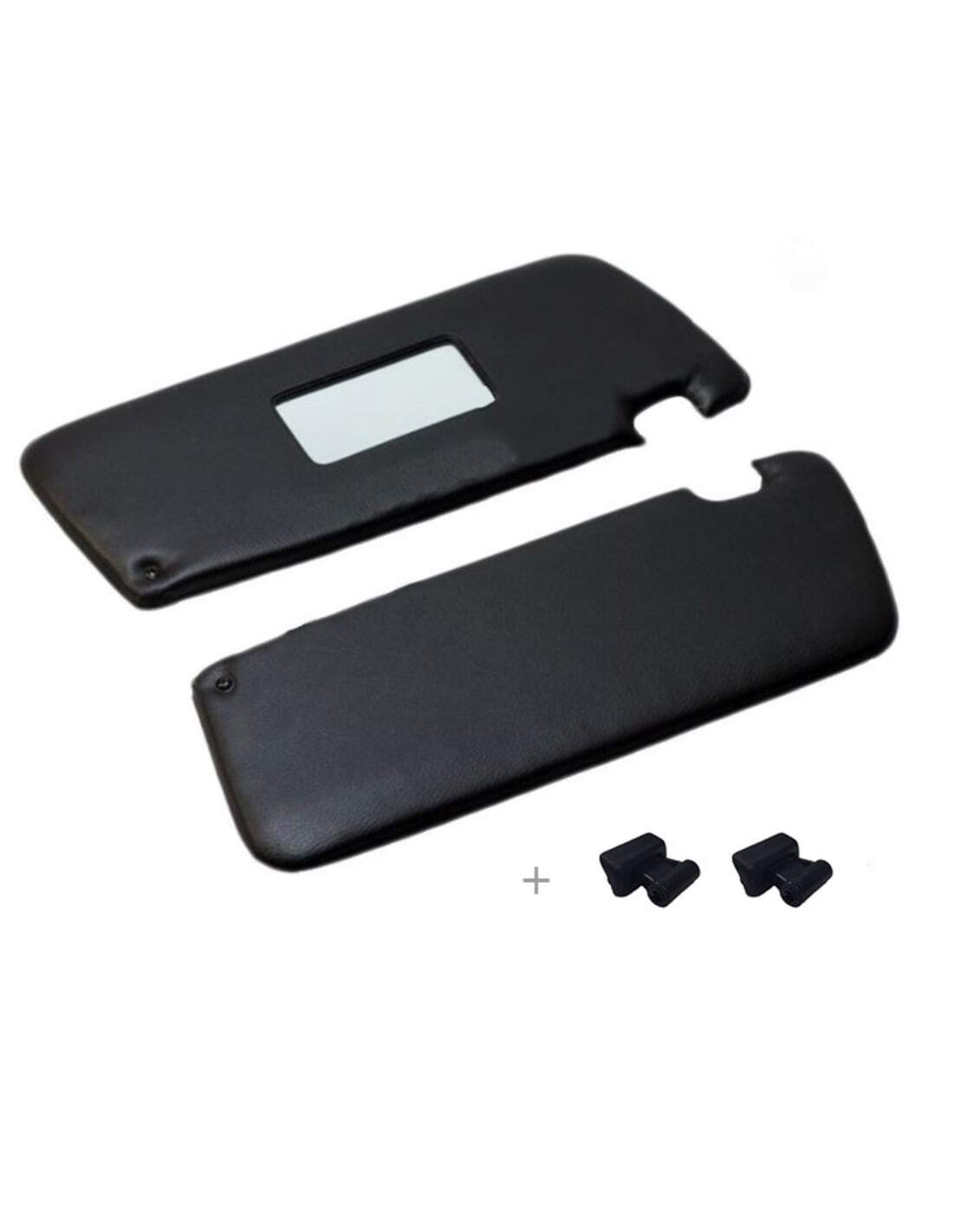 Mercedes-Benz Sun Visor Set Black with Clips SL107 SLC107