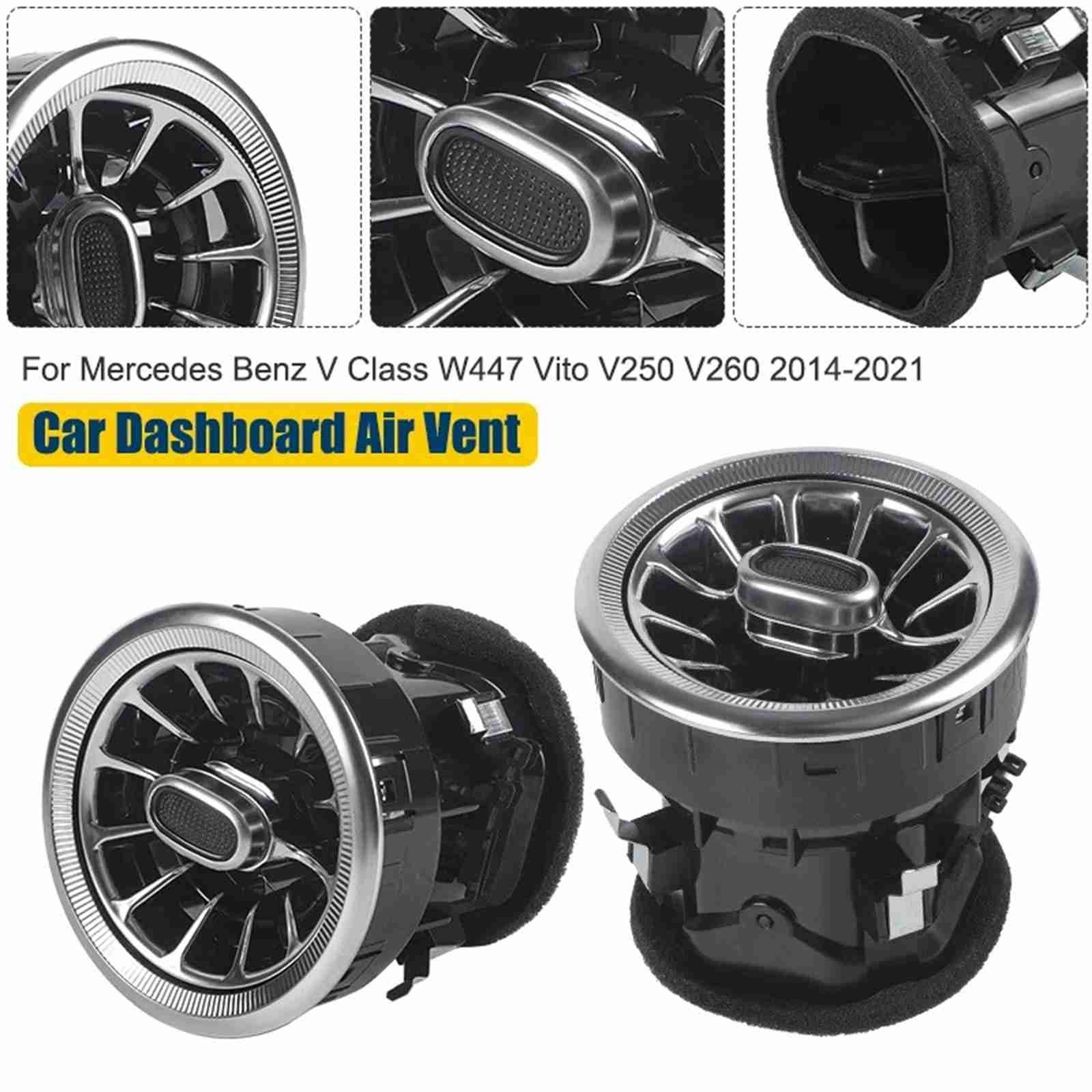 NEW 2X Silver Dashboard A/C Air Conditioning Outlet Vent For Benz V250 Base Mini