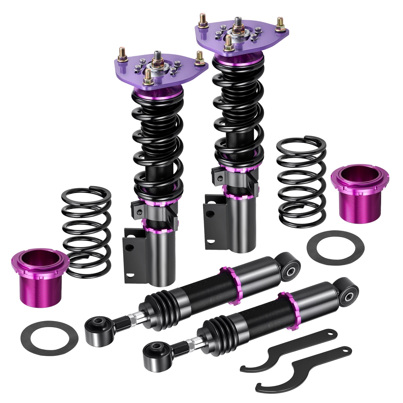 4PCS Suspension Coilovers Shocks Adj Height For Hyundai Veloster 1.6L 2012-2015 4PCS Suspension Coilovers Shocks Adj Height For Hyundai Veloster 1.6L 2012-2015