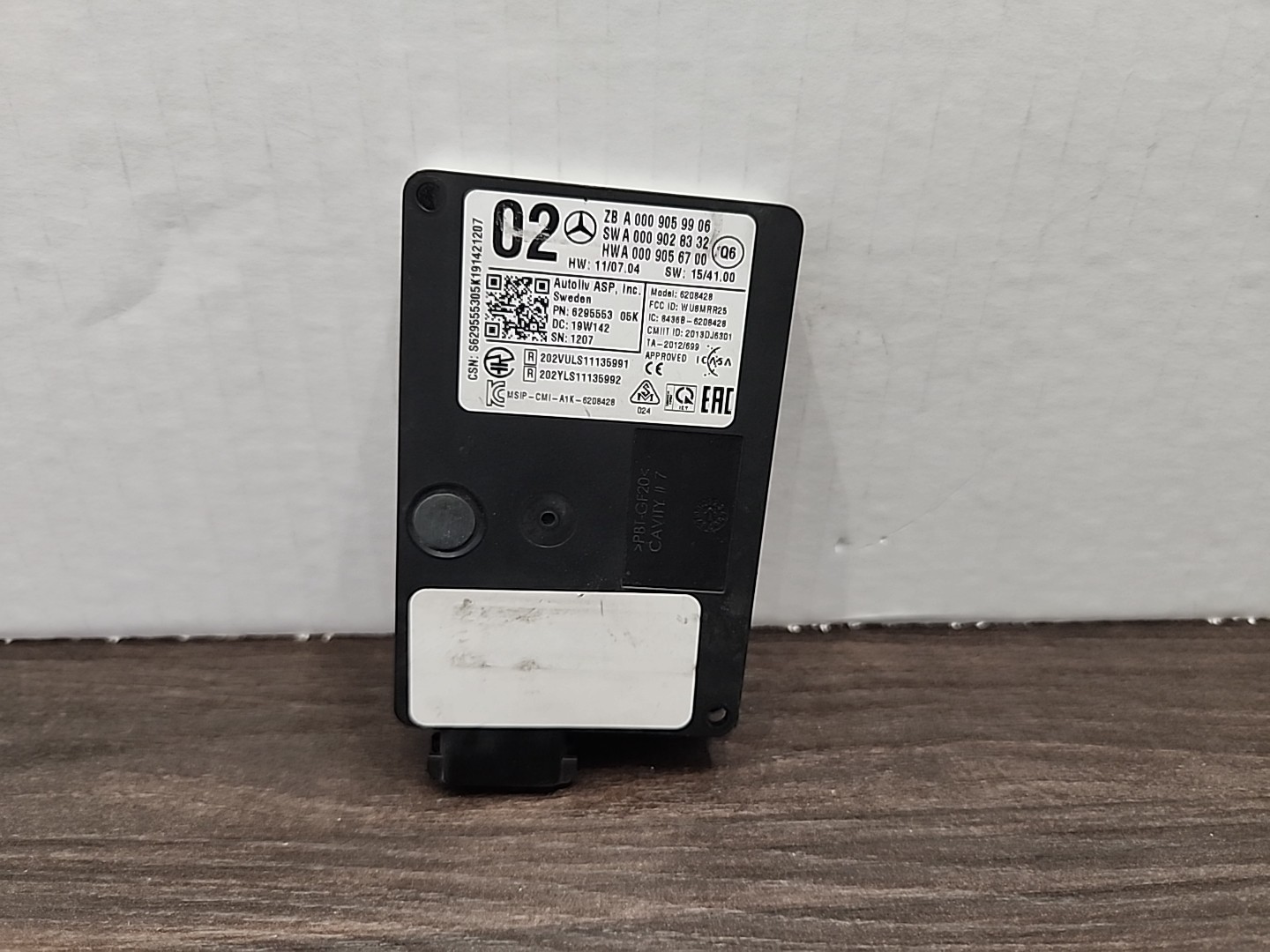 2017-19 Mercedes-Benz Blind Spot Radar Distance Unit Module A 000 905 99 06 OEM 2017-19 Mercedes-Benz Blind Spot Radar Distance Unit Module A 000 905 99 06 OEM
