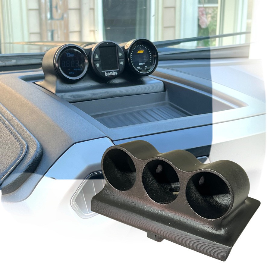 15 22 Ford F150 250 350 Center Dash Speaker Trim Triple Gauge Pod Mount