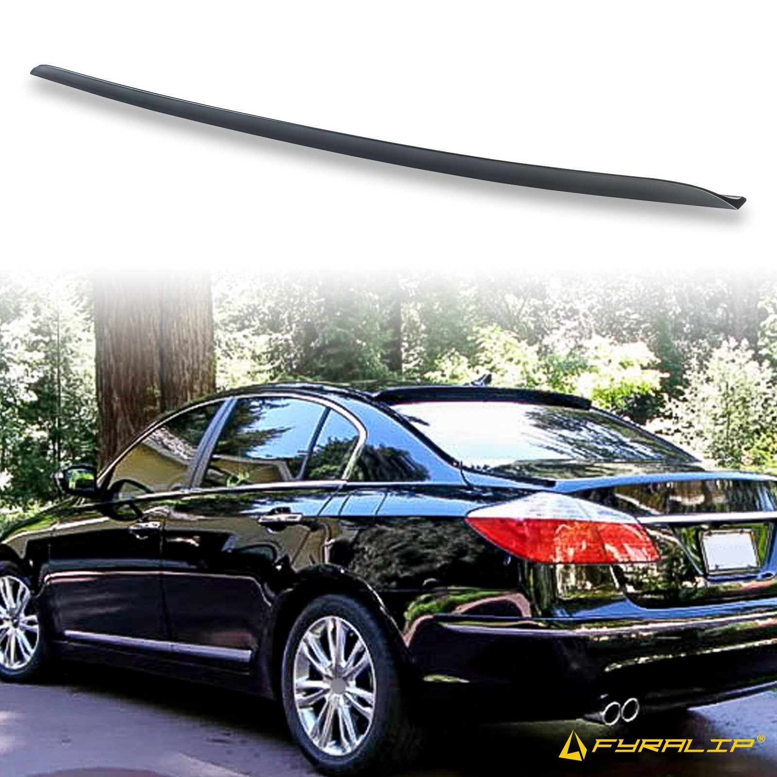 Fyralip Y15R Unpainted Roof Spoiler Duckbill for Hyundai Genesis BH Sedan 09-14 Fyralip Y15R Unpainted Roof Spoiler Duckbill for Hyundai Genesis BH Sedan 09-14