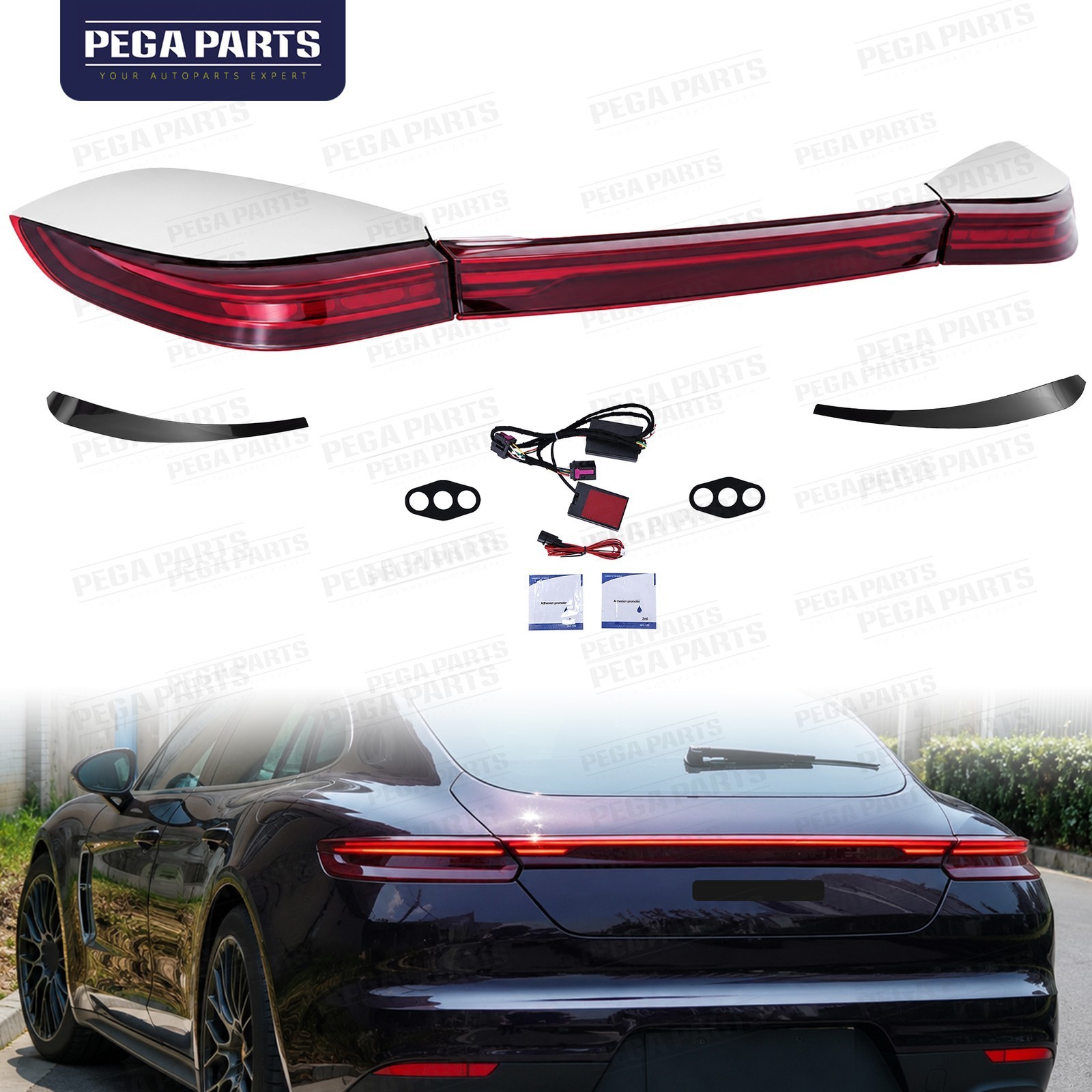 For 2010-16 Porsche Panamera LED Tail Light Rear Brake Lamp Upgrade to 971 Style